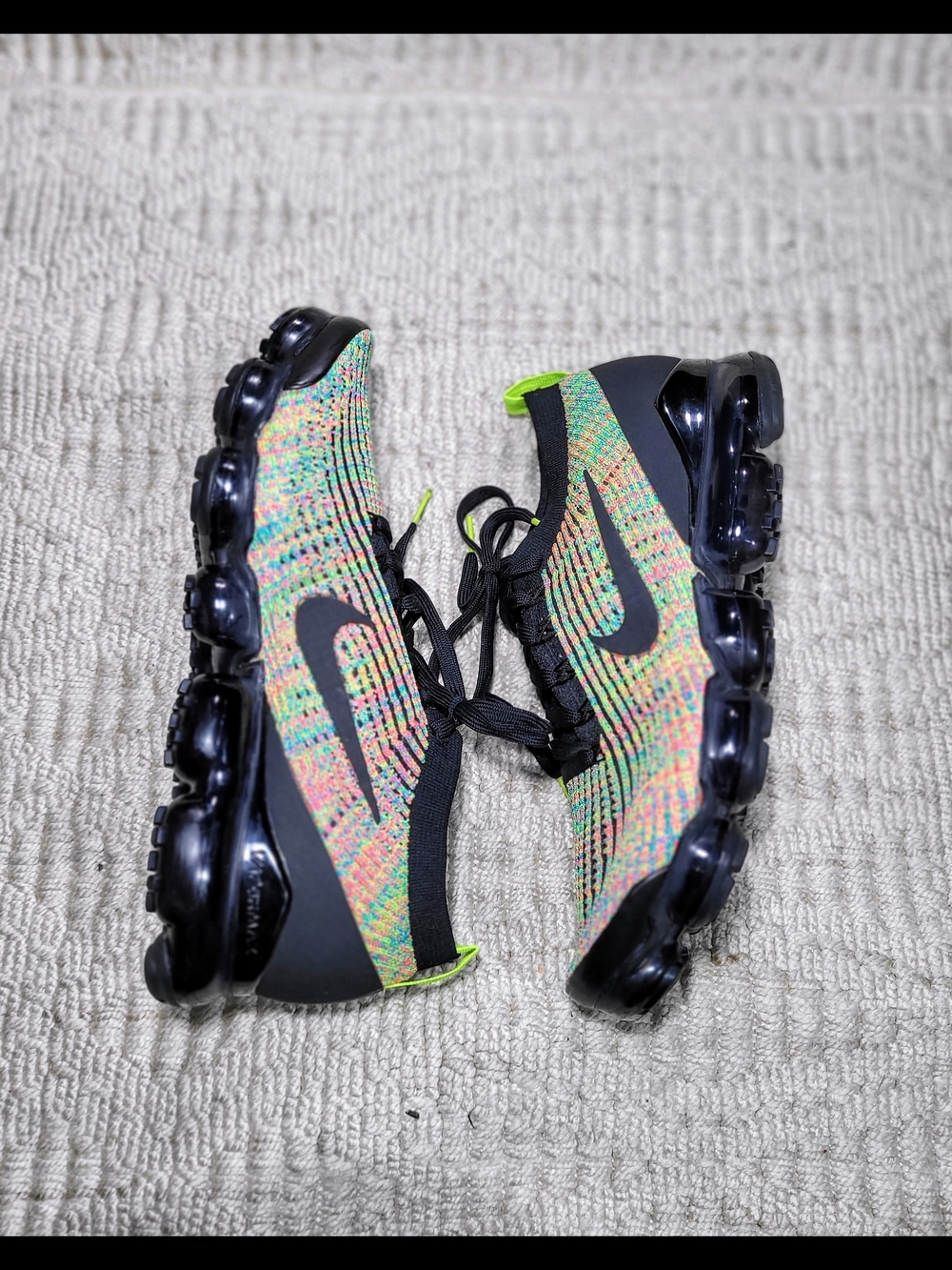 Nike Multicolor Flyknit VaporMax with Black Sole